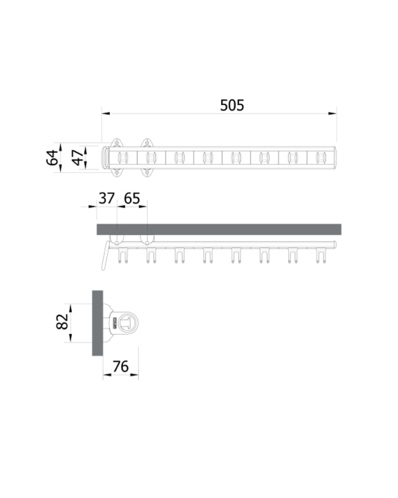 Servetto  Pull-out tie rack for wardrobes - image 3 de 3