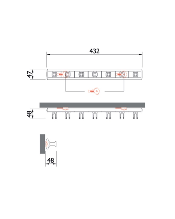 Servetto  Pull-out tie rack for wardrobes - image 2 de 2