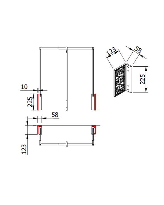 Coppia di supporti a muro per Servetto 3T | ServettoCose Shop - image 6 de 6