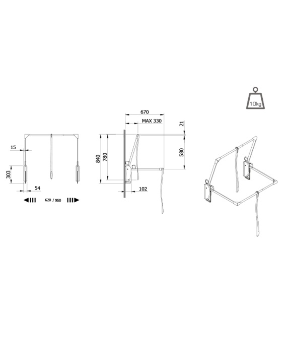 Otto Innominato - Appendiabiti Saliscendi | ServettoCose Shop - immagine 3 di 3