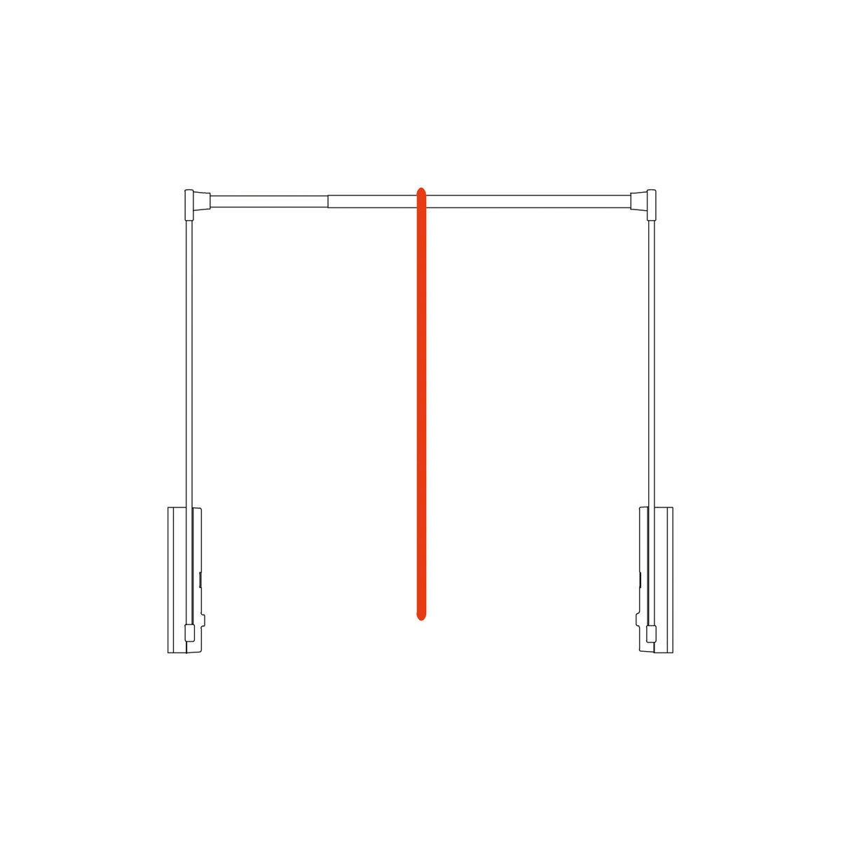 Zugstange Standard 770 mm - grau 1