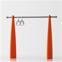 Atelier free-standing coat stand - orange 1