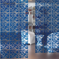 VedoNonVedo Onda dekoratives Element zur Einrichtung und Teilung von Räumen - blau transparent 2