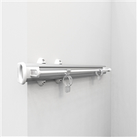 Pull-out scarf rack - white-bright aluminium 1