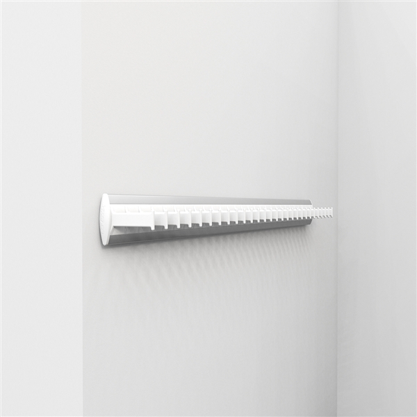 Portacravatte fisso - 28 hooks - white-bright aluminium