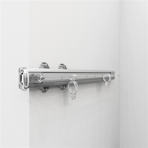 Pull-out scarf rack - transparent-bright aluminium