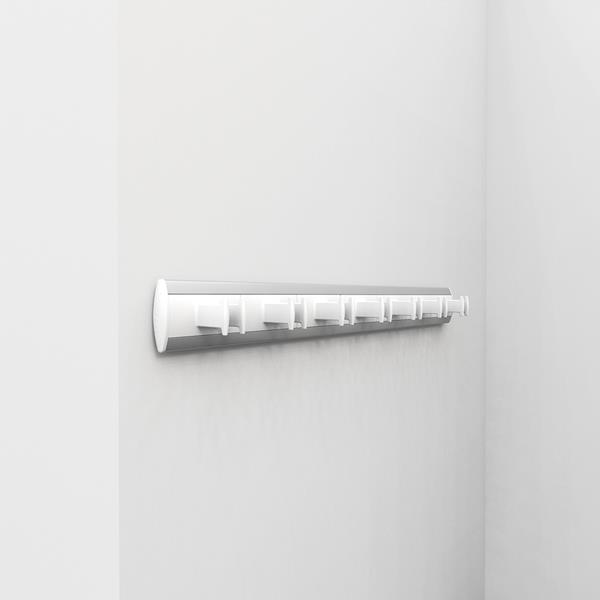 Fixed belt rack - white-bright aluminium